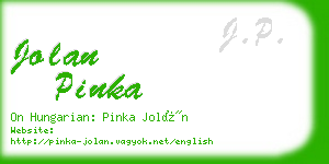 jolan pinka business card